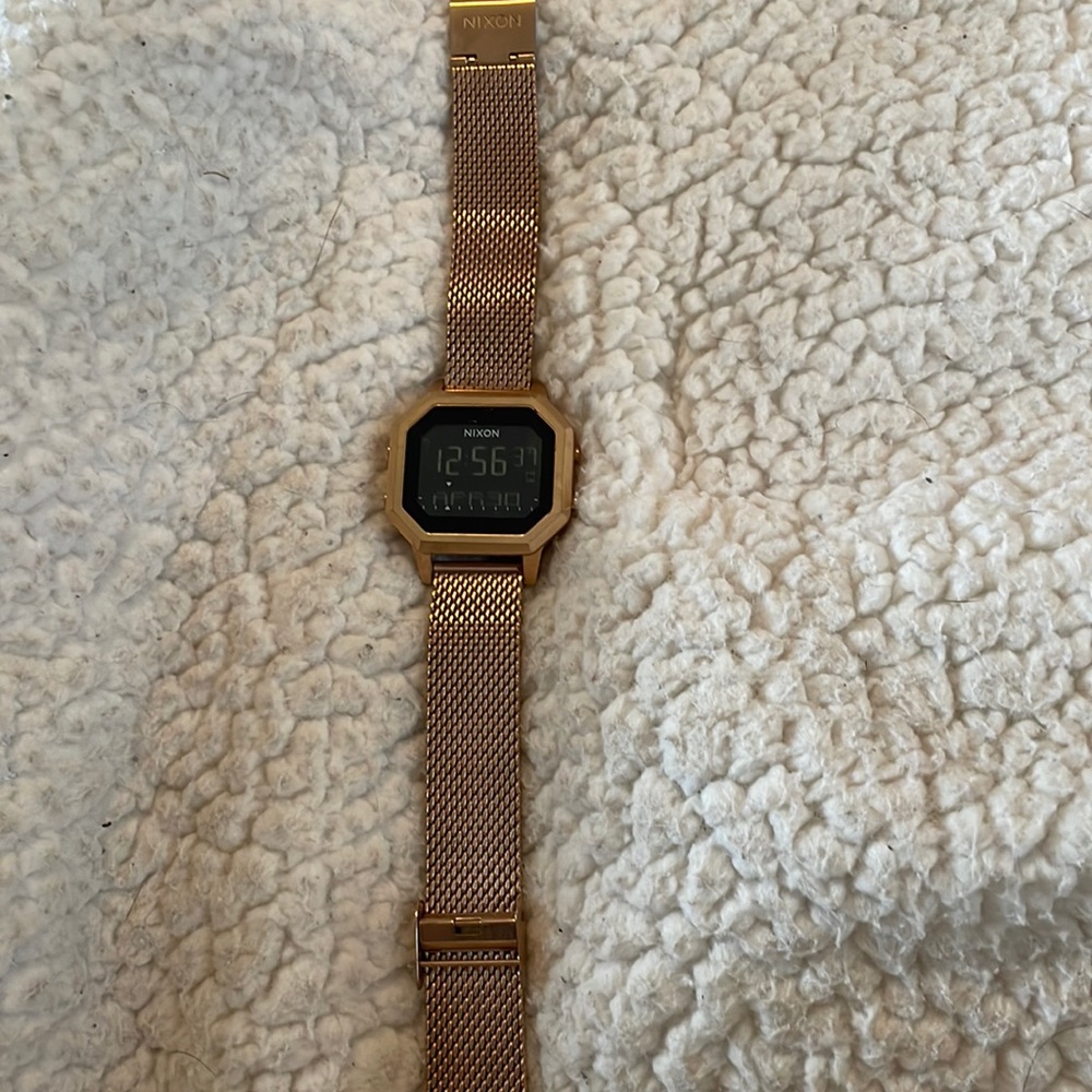 Rose gold Nixon watch